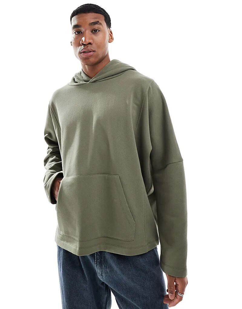 

Толстовка свободного кроя цвета хаки ASOS DESIGN