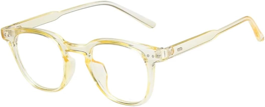 

Модные ретро-солнцезащитные очки с маленькими заклепками, женские и мужские солнцезащитные очки для путешествий и вождения, защита от УФ-излучения UV400 VVTWSSW, Yellow Clear