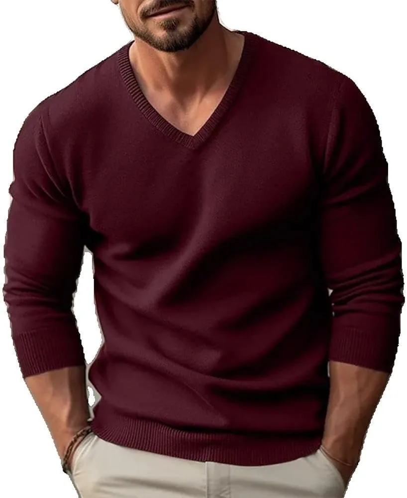 

Мужской свитер с круглым вырезом Slim Fit MIGAOQ