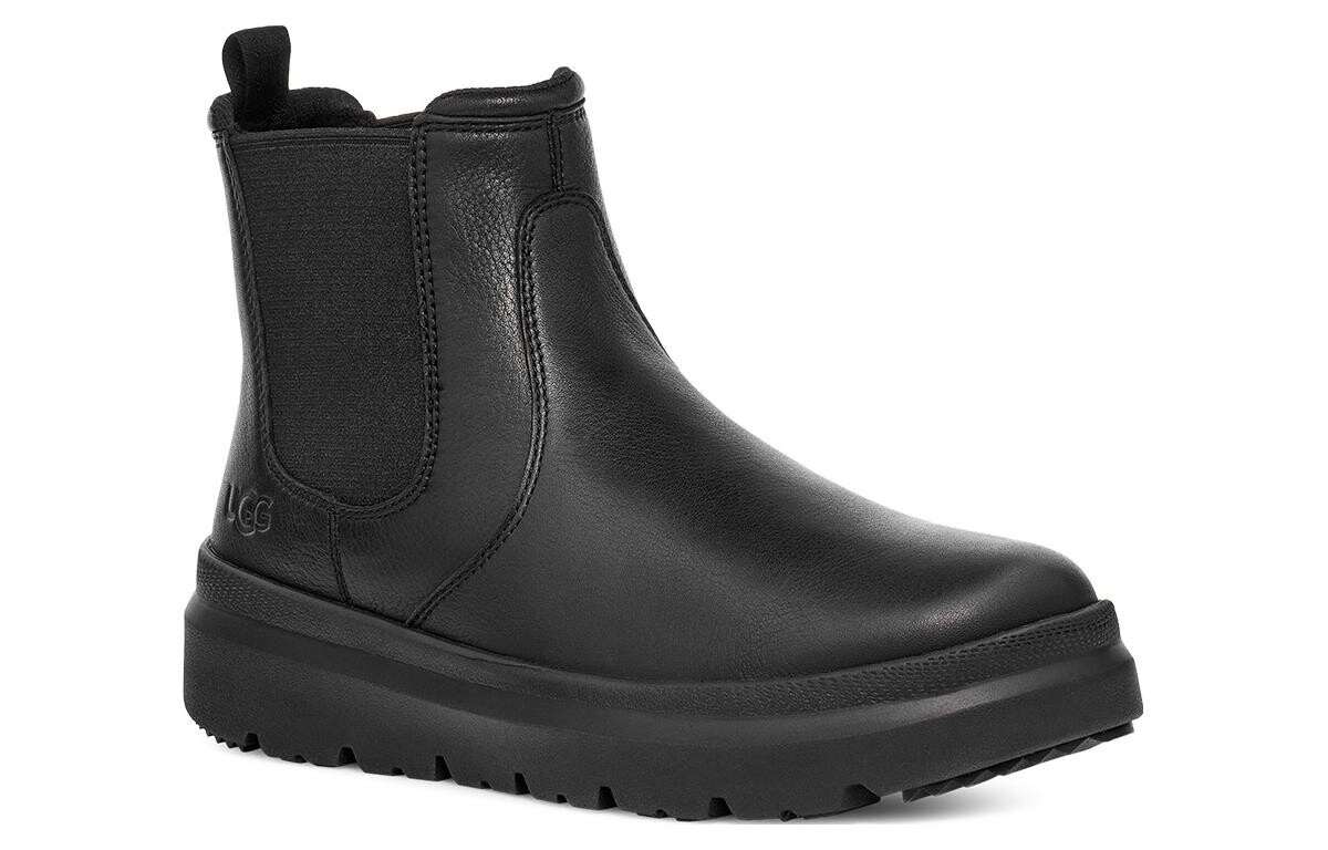 Ботинки мужские UGG челси на плоской подошве, черный — фото 3