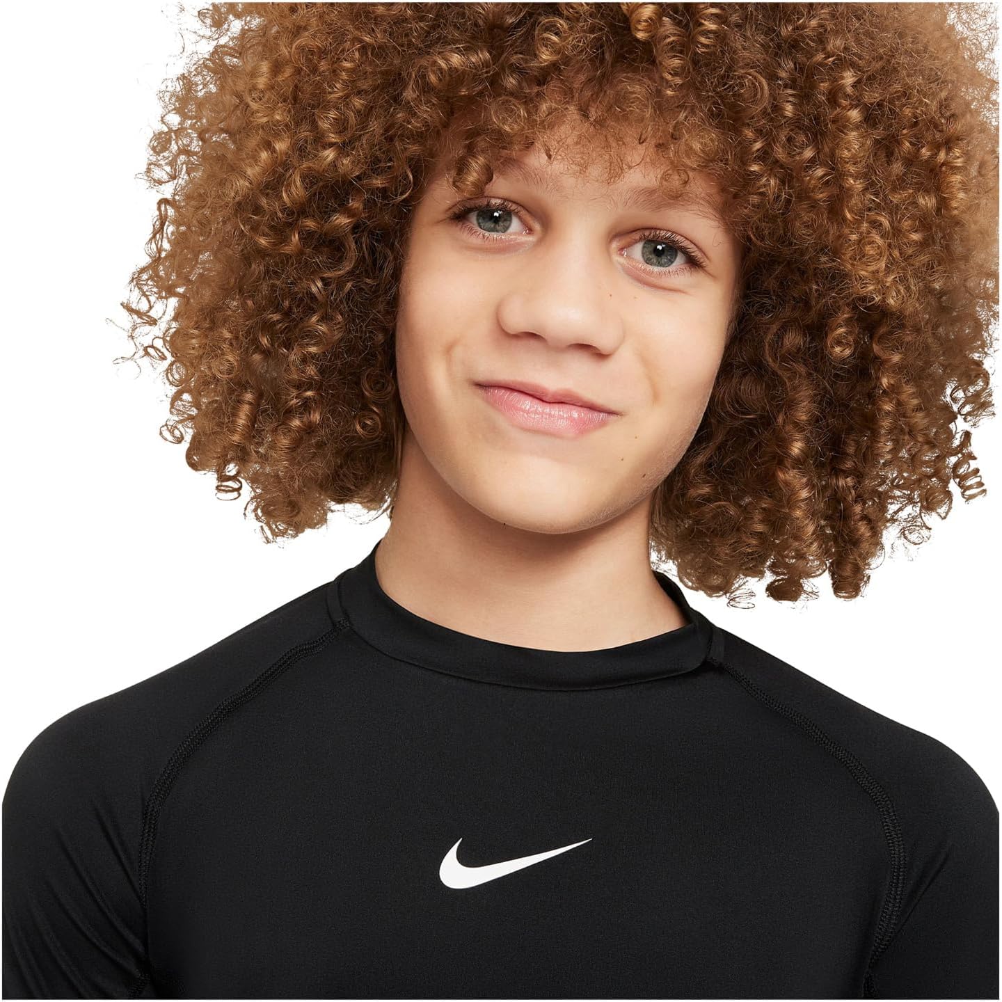 Футболка Pro Dri-fit с длинным рукавом Nike Kids, Black/White — фото 3