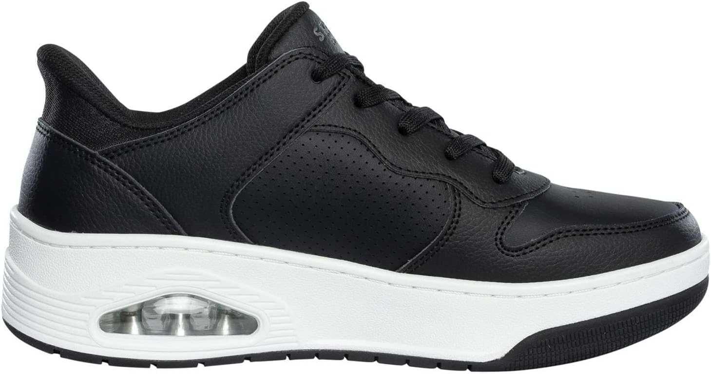 Мужские слипоны Skechers Uno Court - Acacia без использования рук, черный — фото 3