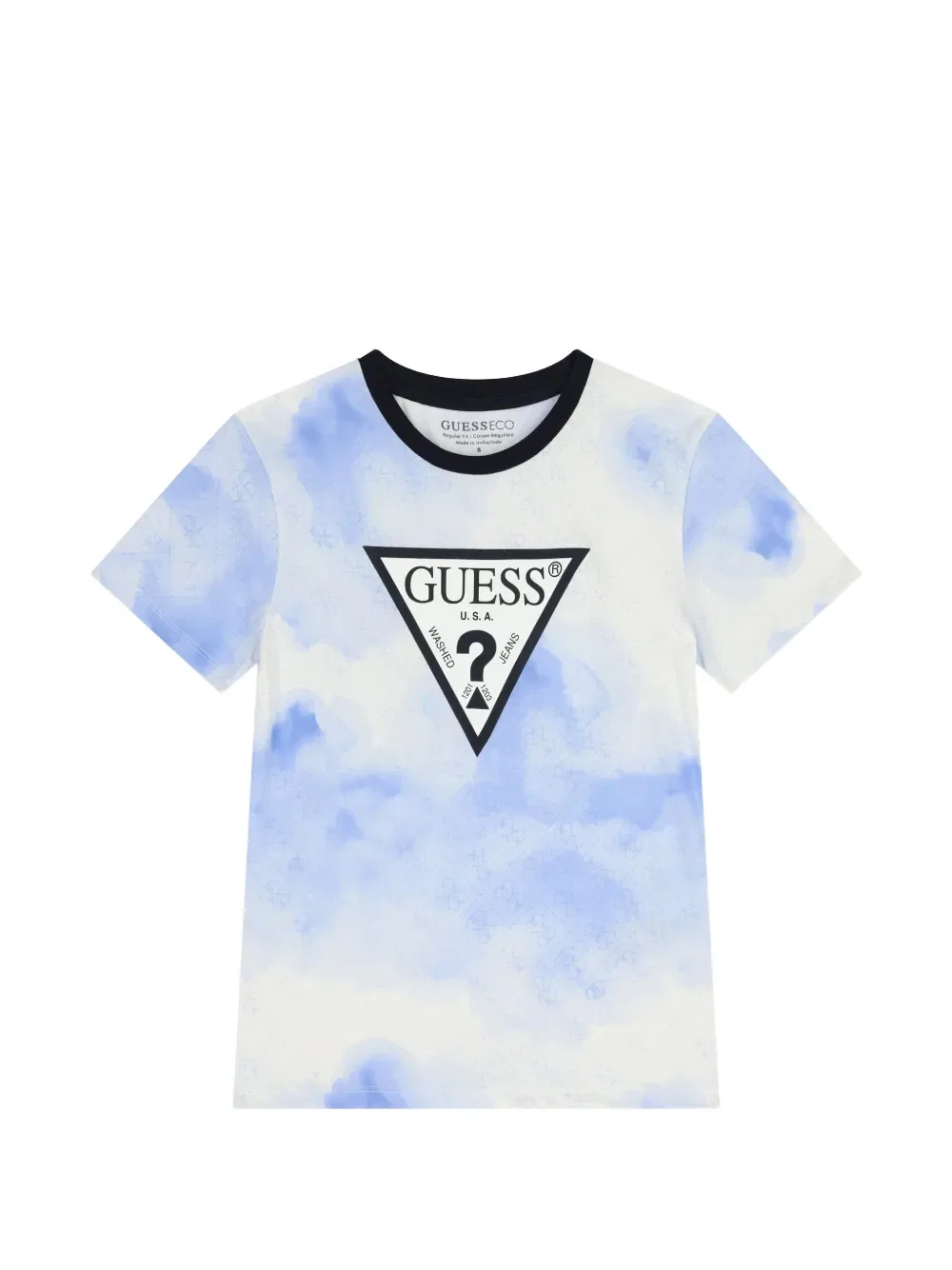 Футболка с круглым вырезом и принтом Guess Kids, белый