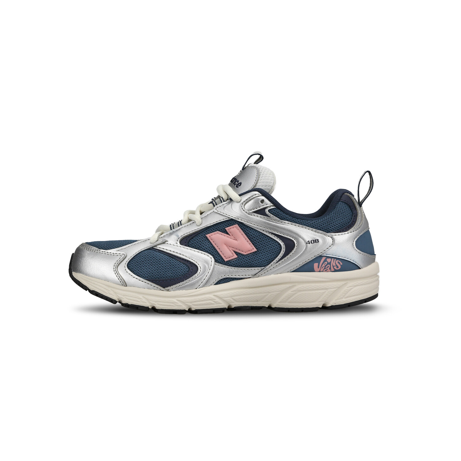 

408 Кроссовки унисекс с низким верхом розовые/синие/серебристые New Balance