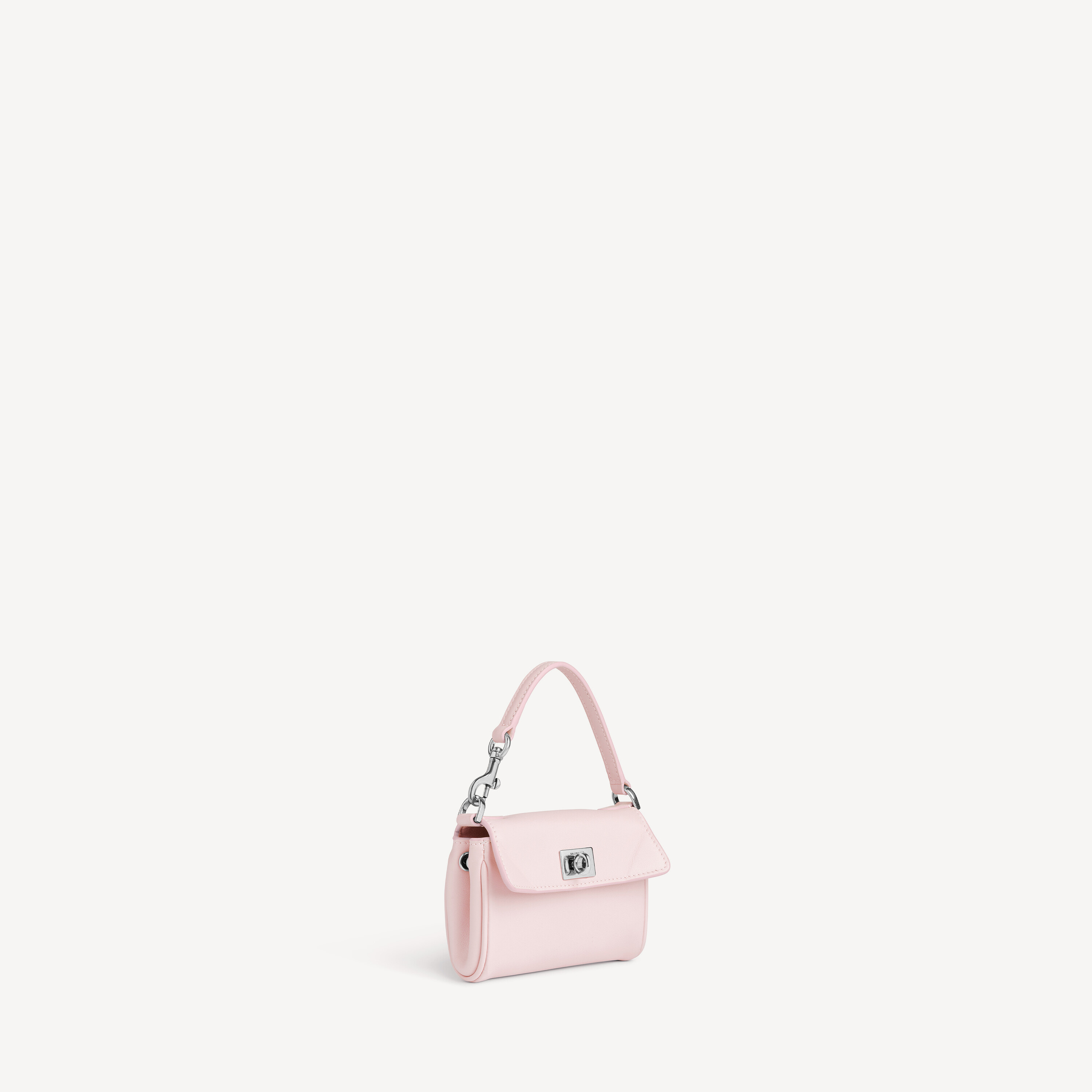 BALENCIAGA Женский микро-брелок для сумки Rodeo из розовой замши — фото 2