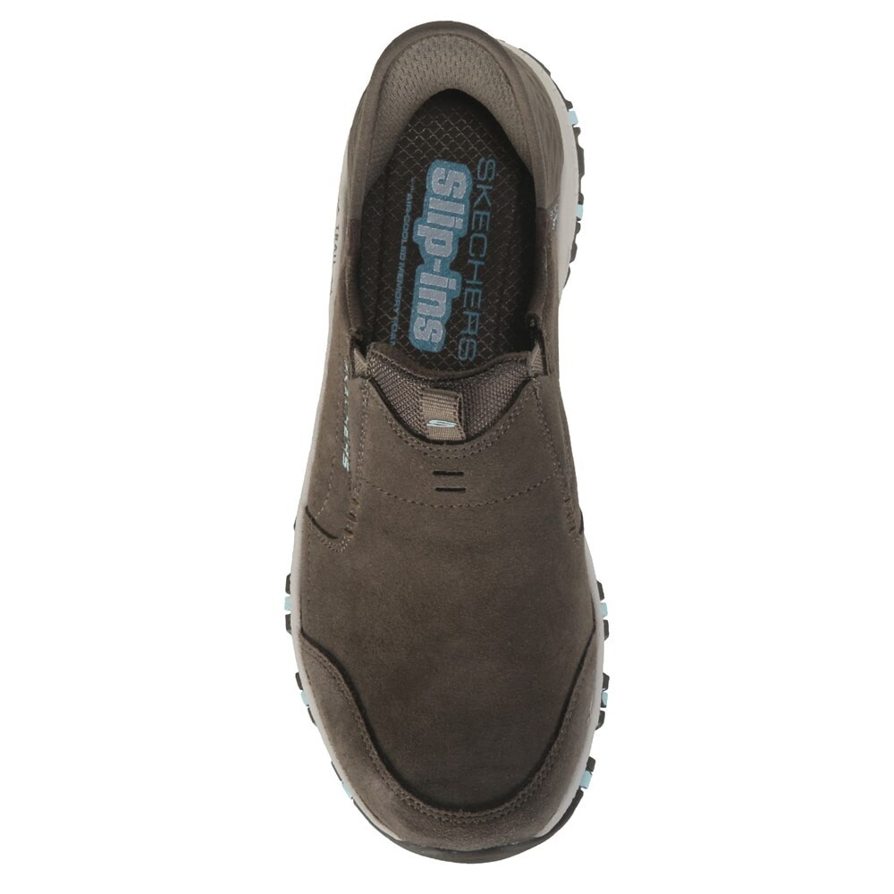 Женские слипоны Hillcrest Sunapee для походов без шнуровки Skechers, коричневый — фото 4