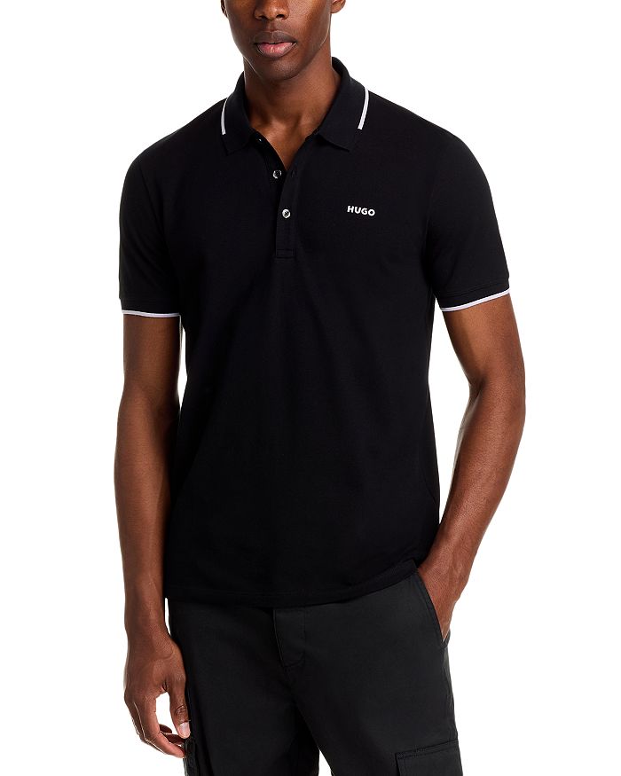 

Dinoso Поло Slim Fit HUGO, черный