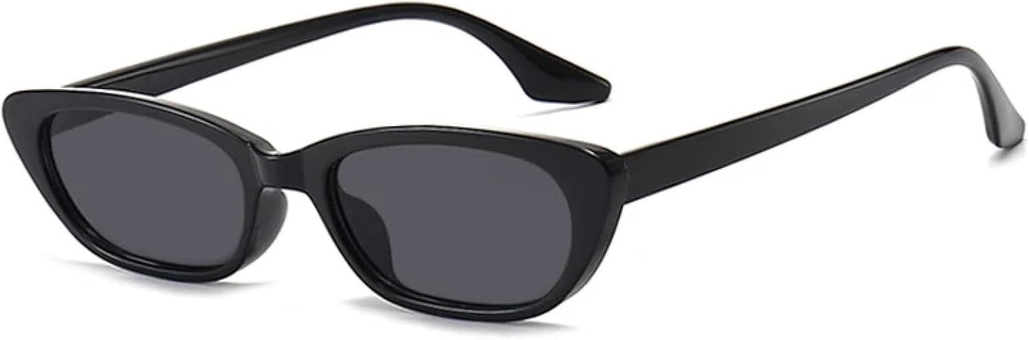 

Винтажные женские солнцезащитные очки «кошачий глаз», модные солнцезащитные очки в маленькой оправе для мужчин, роскошные очки для активного отдыха и путешествий, мужские очки с защитой от УФ-излучения UV400 TKKTLLT, Black Gray