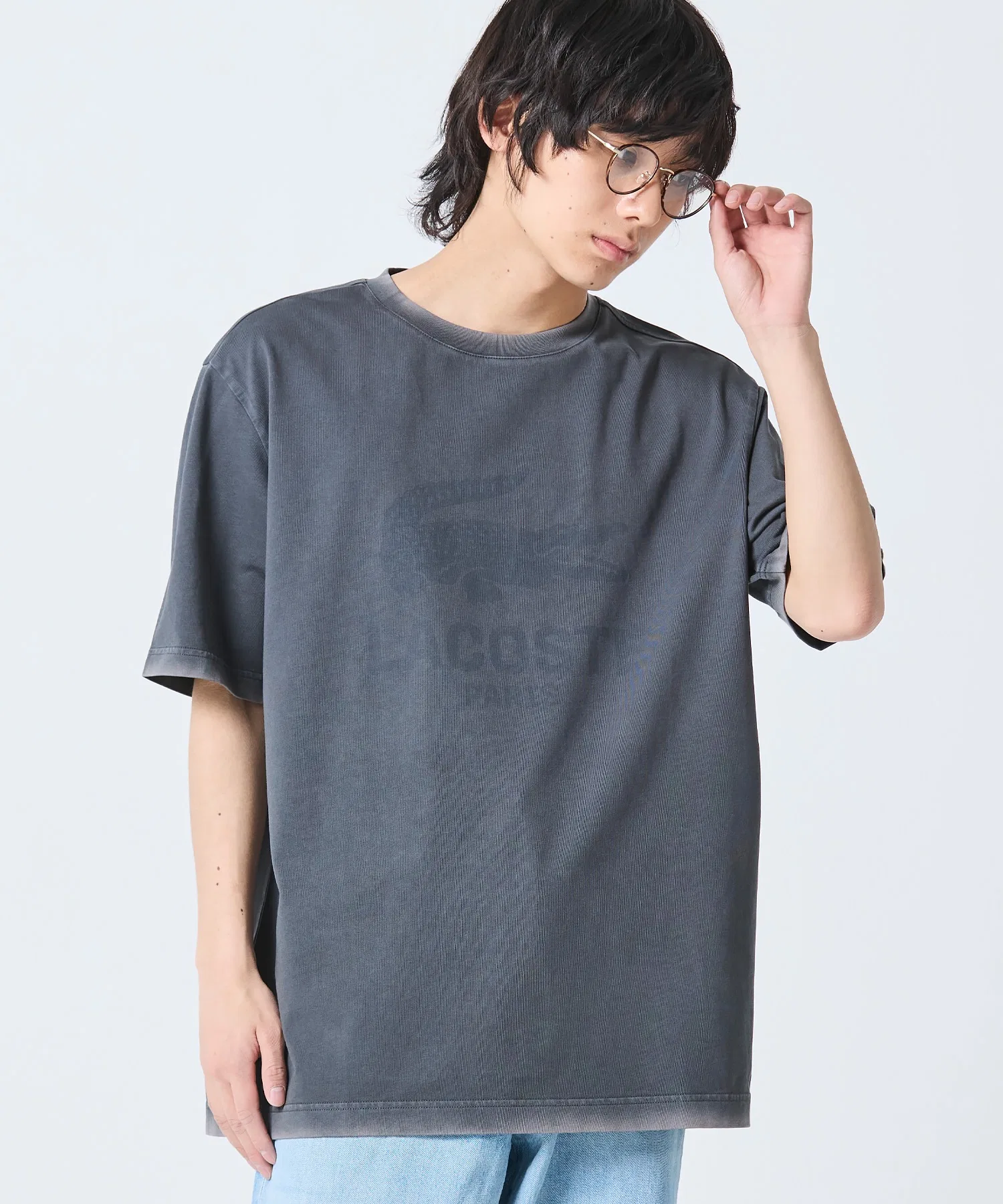 Футболка Lacoste мужская с логотипом и винтажным эффектом, хлопковая, свободный крой