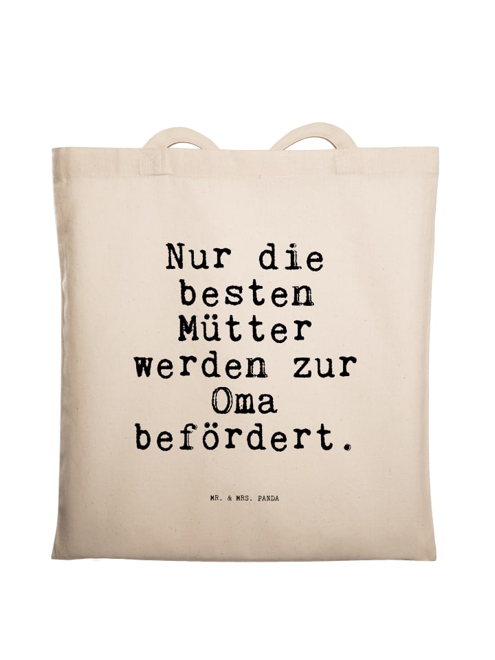 

Mr. & Mrs. Panda Университетская сумка "Только лучшие мамы..." с надписью кремового цвета