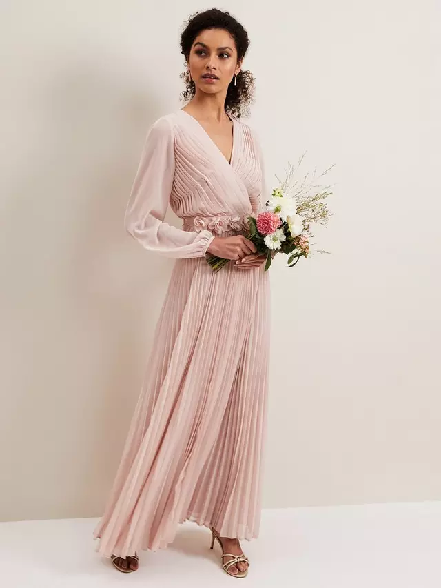 

Платье Phase Eight Alecia Pleated Maxi, цвет antique/rose