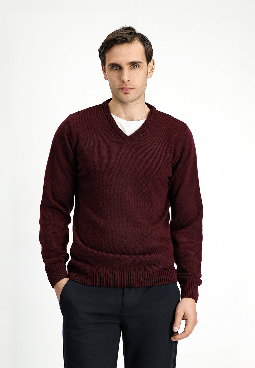 

Джемпер V NECK REGULAR FIT Kigili, бургундия