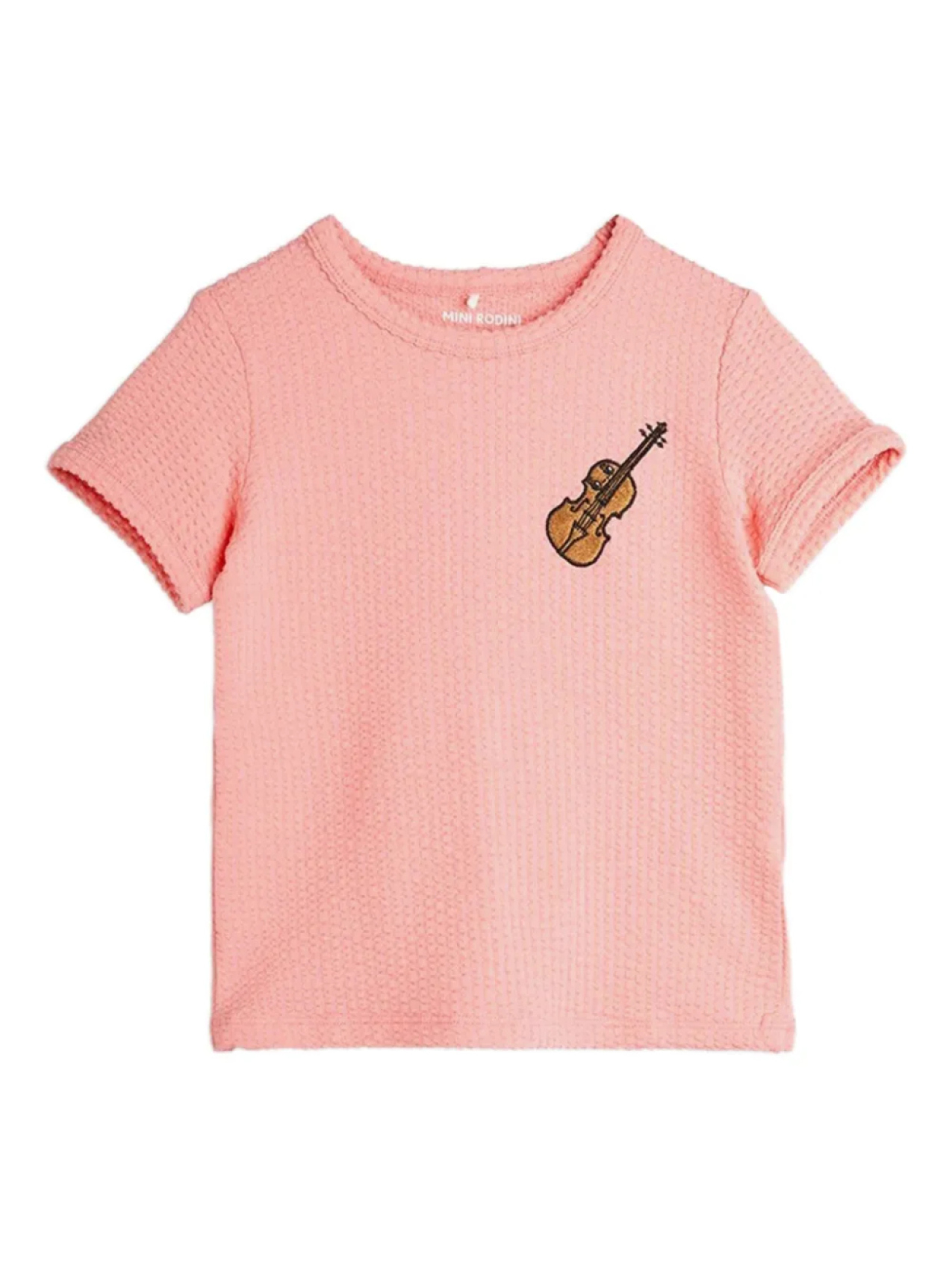 

Футболка с вышитым мотивом Mini Rodini, розовый