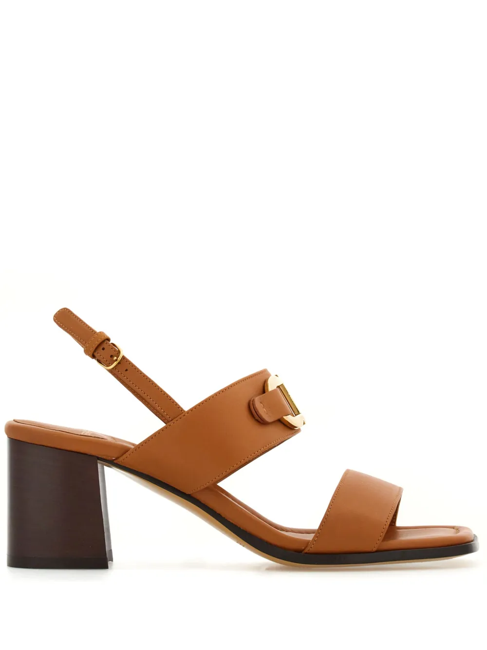 Босоножки с пряжкой Gancini Ferragamo, коричневый