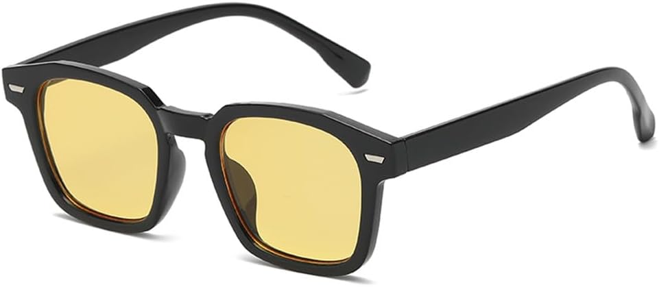 

Солнцезащитные очки UV400 с защитой от ультрафиолета - черно-желтые с заклепками, для женщин и мужчин, для бега и занятий спортом на открытом воздухе UYPTK, Black Yellow