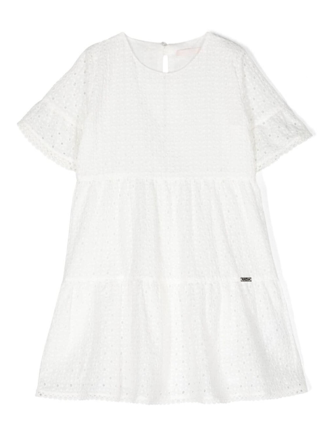 

Liu Jo Kids платье с английской вышивкой, белый