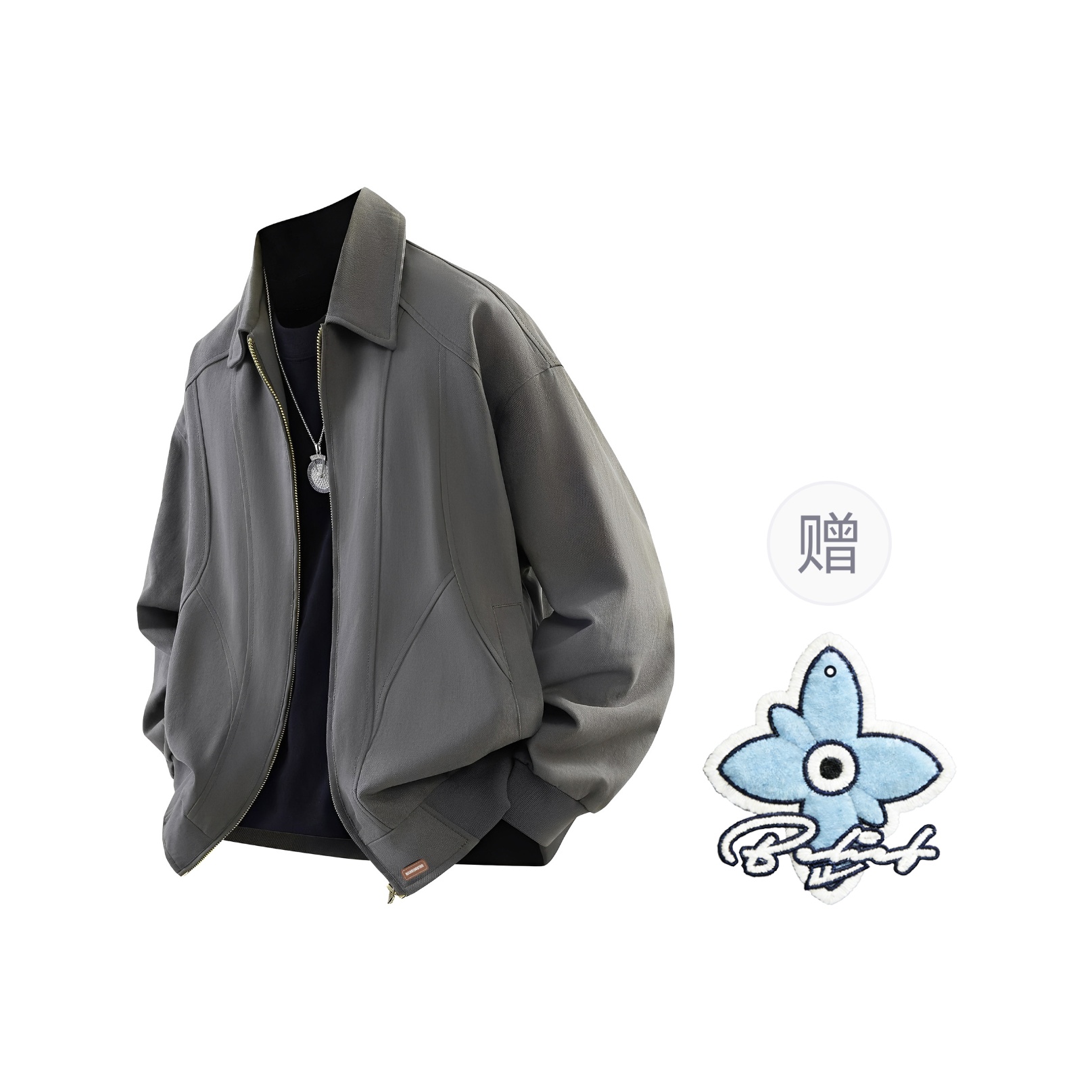 

Куртка Unisex Lapel Moderate Workwear WARRIOR, темно-серый[free badge+scented sachet charm]