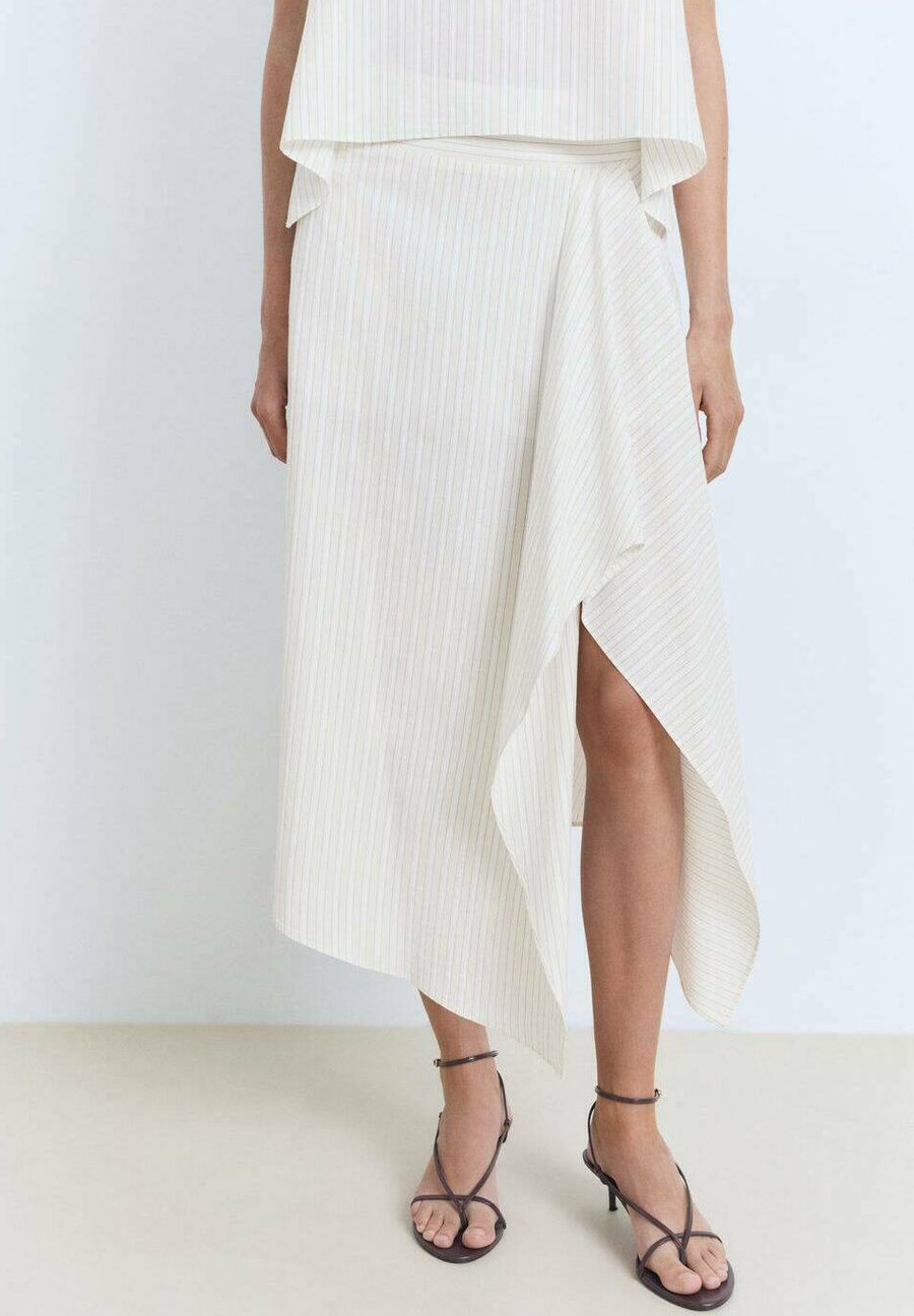 

Юбка Mango STRIPED ASYMMETRIC, Off-White