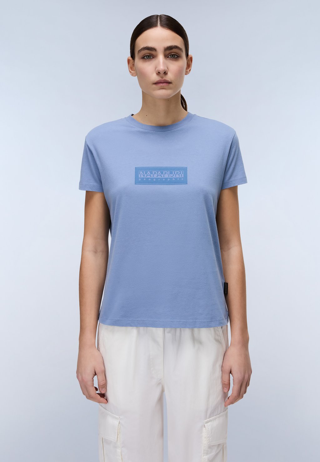 

Футболка с принтом BOX LOGO Napapijri, темно-синий