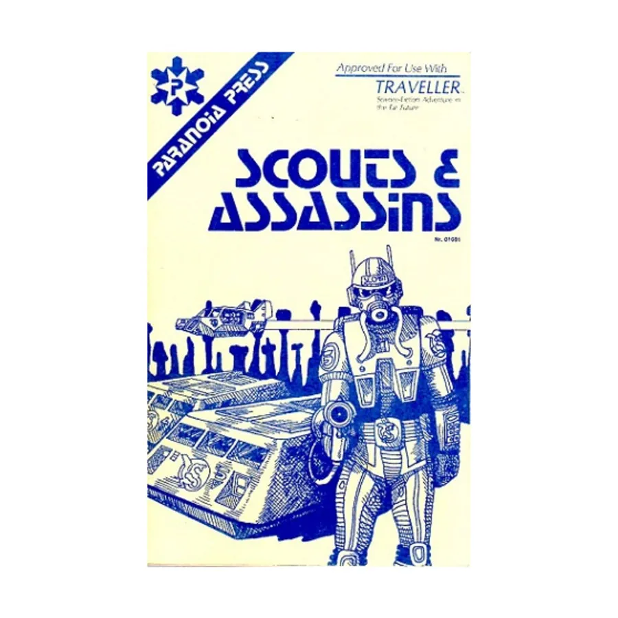 

Scouts & Assassins (2nd Edition, White Cover), Traveller (Paranoia Press), мягкая обложка