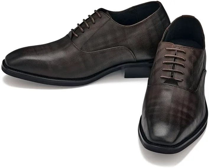 

Мужские туфли-оксфорды CALTO с невидимым лифтом роста - кофейно-коричневые, из микроперфорированной кожи, на шнуровке, классические, на 7,5 см выше - Y3521 - Размер 12 D(M) US No Brand, коричневый