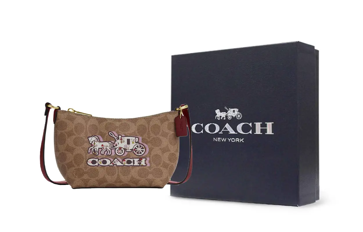 

COACH Миниатюрная сумка через плечо с застежкой-молнией