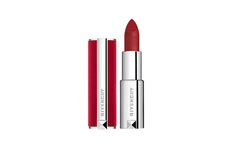 Givenchy Набор косметики с рассыпчатой пудрой на четыре отсека и помадой red velvet, легко растушевывается, естественный вид — фото 4
