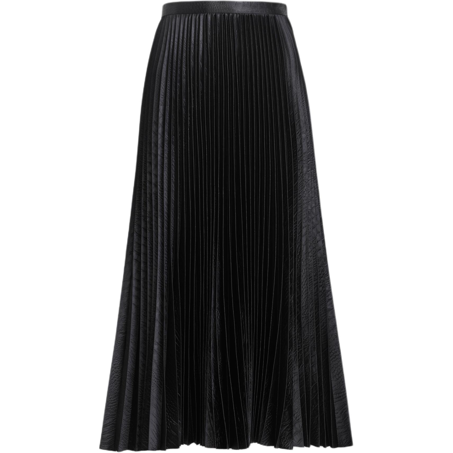 

Плиссированная миди-юбка Alaia, черная