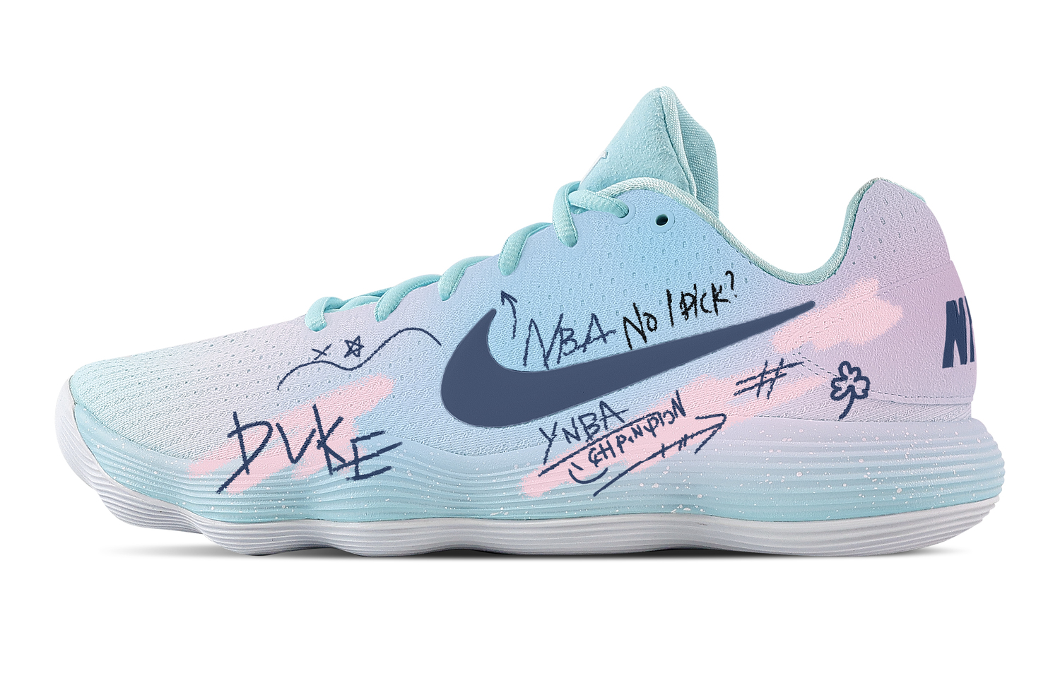 

Гиперданк 2017 Street Graffiti амортизация поддержка покрытие Low top баскетбольные кроссовки мужские Nike, фиолетовый