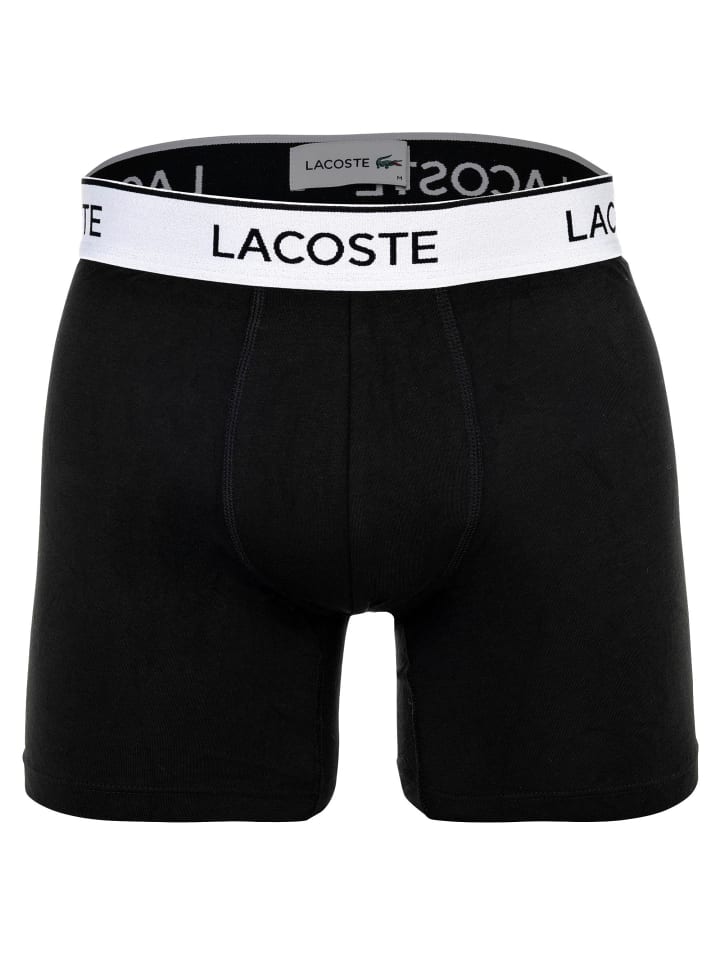 Lacoste Комплект из 3 боксерских трусов черного цвета — фото 2