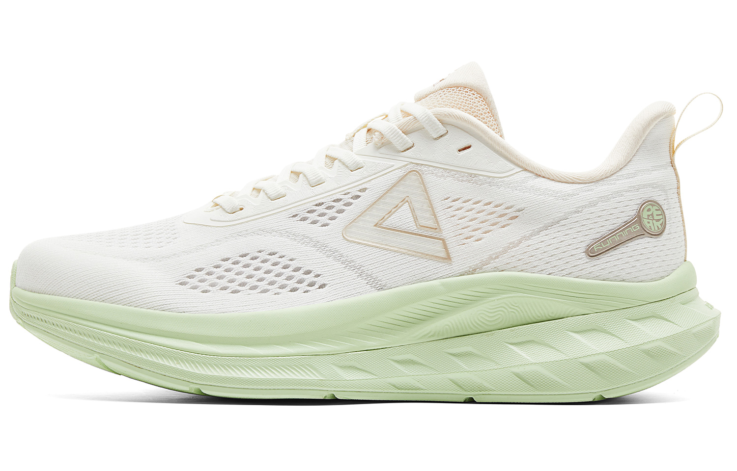 

PEAK Амортизирующие упругие износостойкие легкие противоскользящие низкие кроссовки мужские суперлегкие бело-зеленые, цвет Super-Light White Green (Suggestion: Size Down)