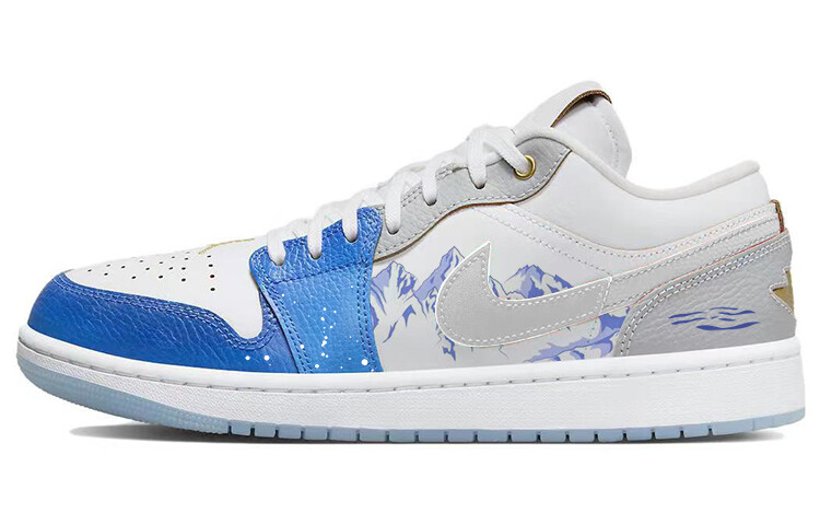 

Кроссовки Air JORDAN 1 Vintage Basketball Shoes Men Low-Top Blue White, Синий, Кроссовки Air JORDAN 1 Vintage Basketball Shoes Men Low-Top Blue White