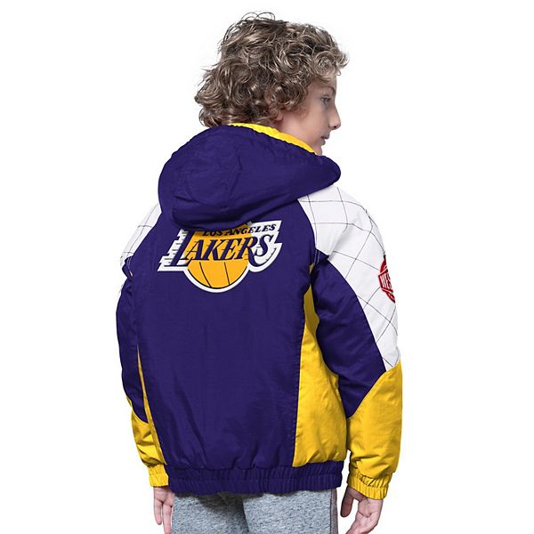 Детская толстовка с молнией Los Angeles Lakers All Time Pro Jr в фиолетово-золотом цвете Starter — фото 3