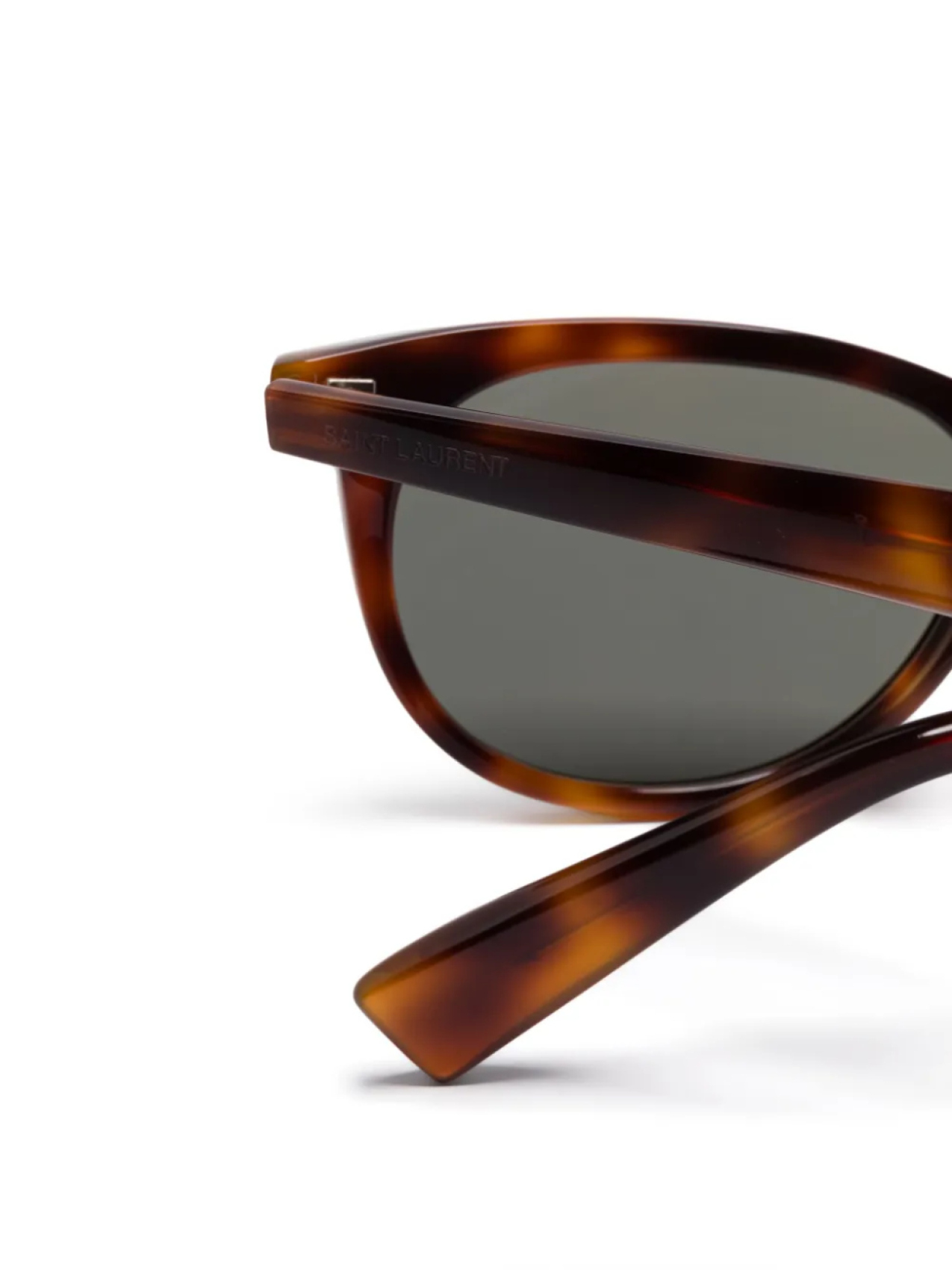 Saint Laurent Eyewear солнцезащитные очки в овальной оправе, коричневый — фото 3