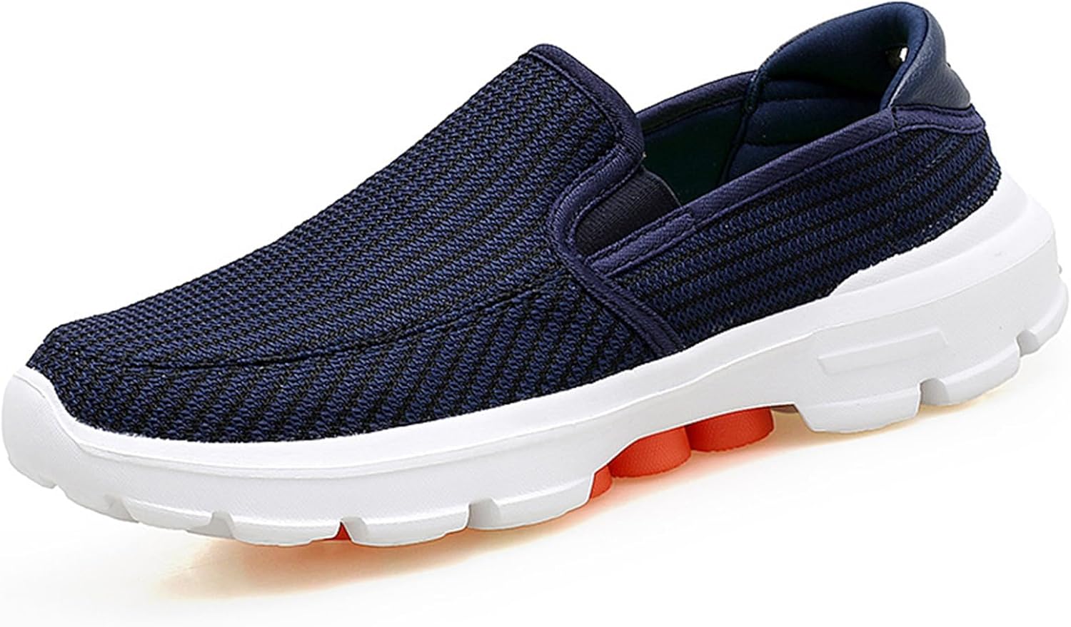 

Мужские вязаные кроссовки Crepuscute с сеткой, легкие летние тренировочные туфли, нескользящие, удобные повседневные обувь для ходьбы и спортивных занятий, синий