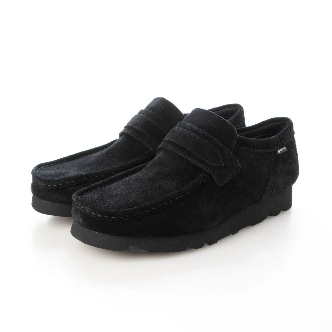 Унисекс туфли Clarks Walla Loafer GTX замшевые чёрные