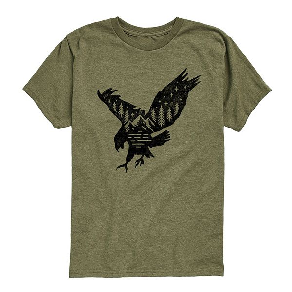 

Футболка с принтом eagle для мальчиков 8-20 Licensed Character, Heather Military Green
