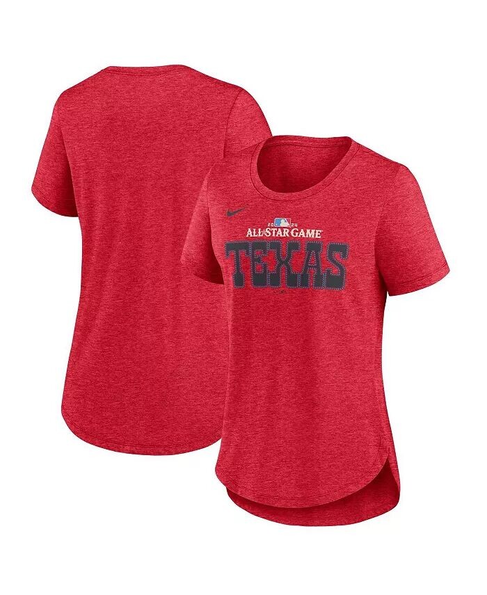 

Женская красная футболка MLB All-Star Game Tri-Blend 2024 Nike, красный