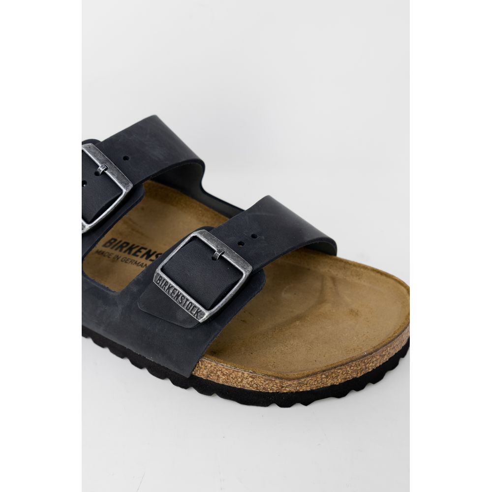 Черные синтетические тапочки Birkenstock, черный — фото 3