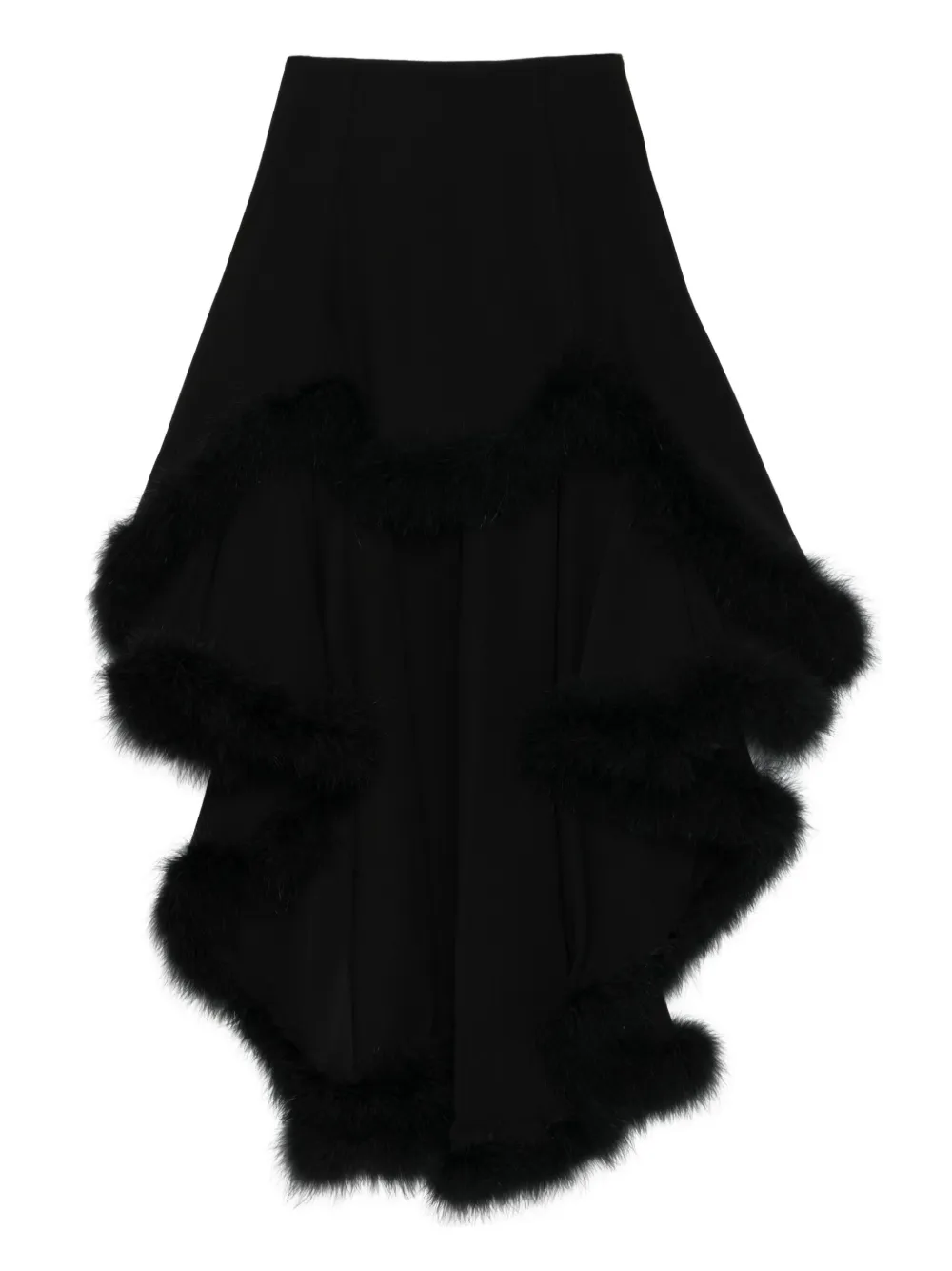 

Юбка с отделкой асимметричного кроя Mugler, черный