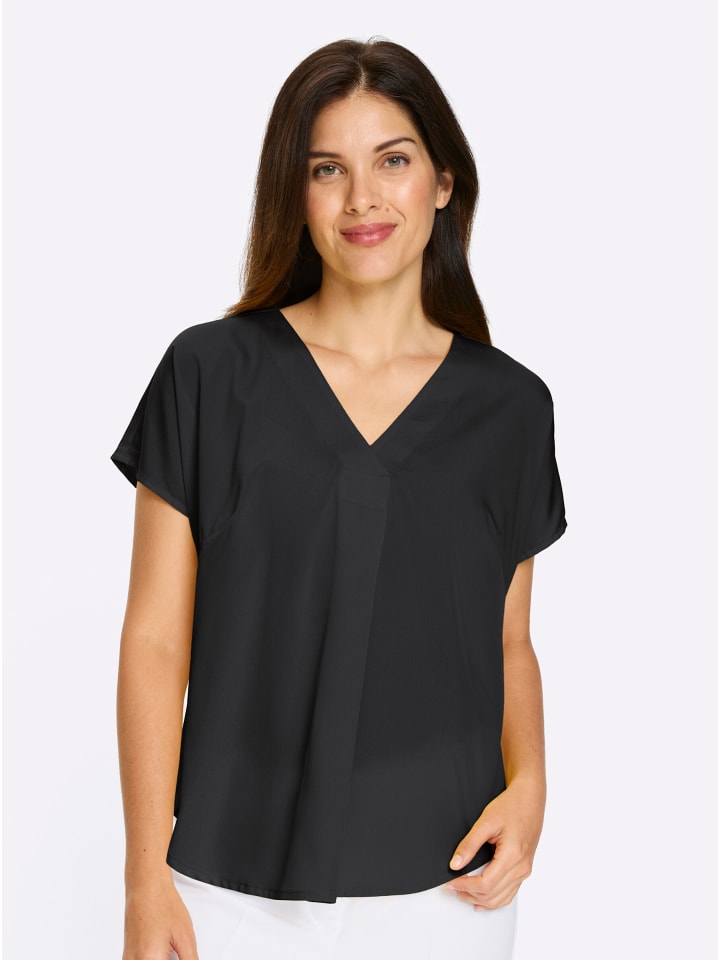 

Блузка с короткими рукавами черного цвета Sieh an!