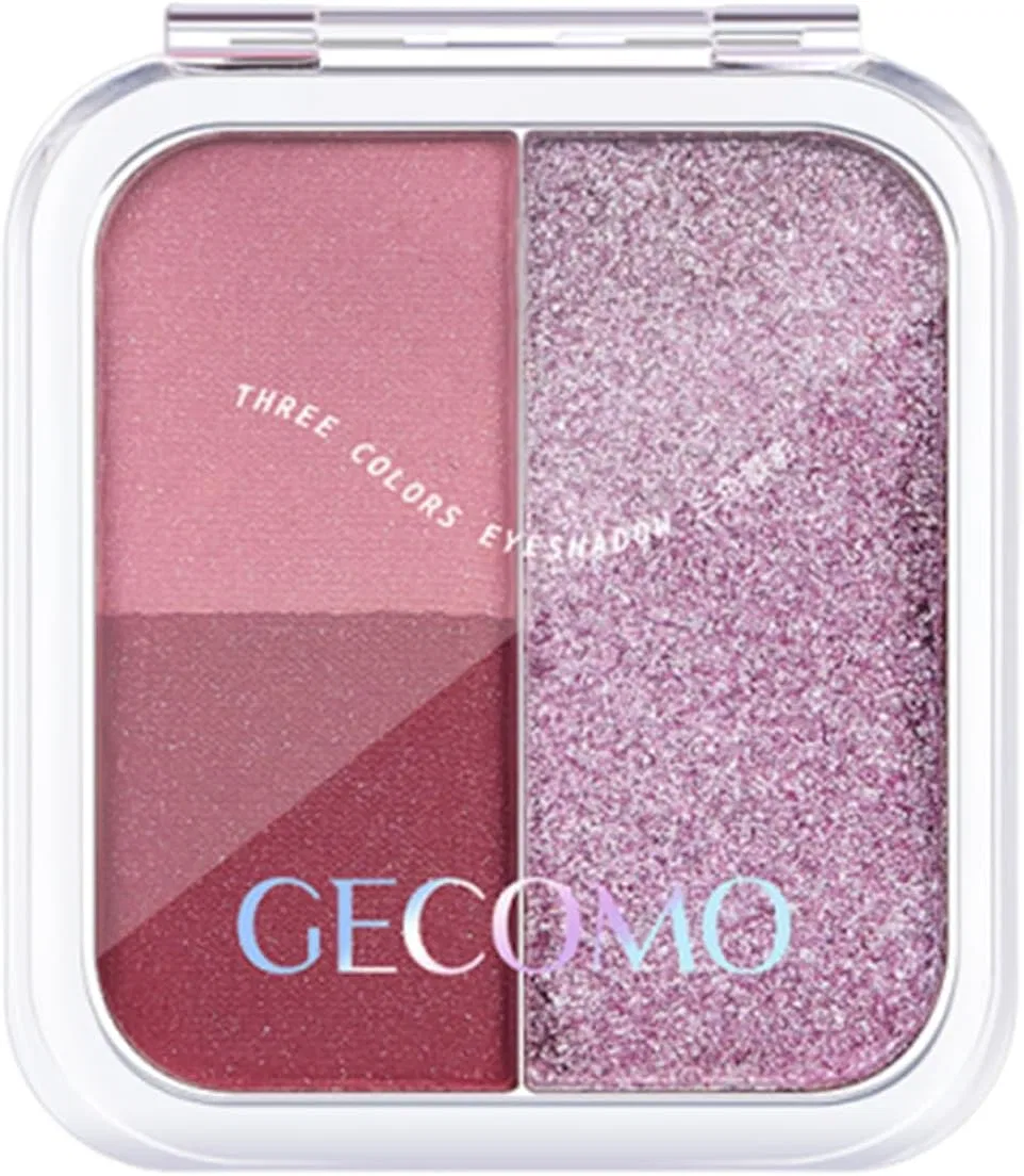 Тени для век 3-цветные матовые и шиммер, Hveuluop Gieen, 1 шт., 60 г, цвет 01 Dreamy Rose