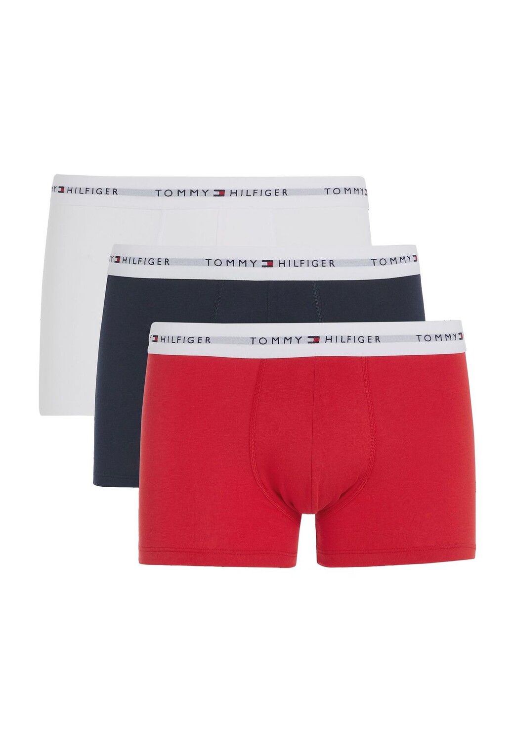 

Мужские трусы Signature Cotton Essentials, 3 пары брюк с поясом с логотипом TOMMY HILFIGER, серый