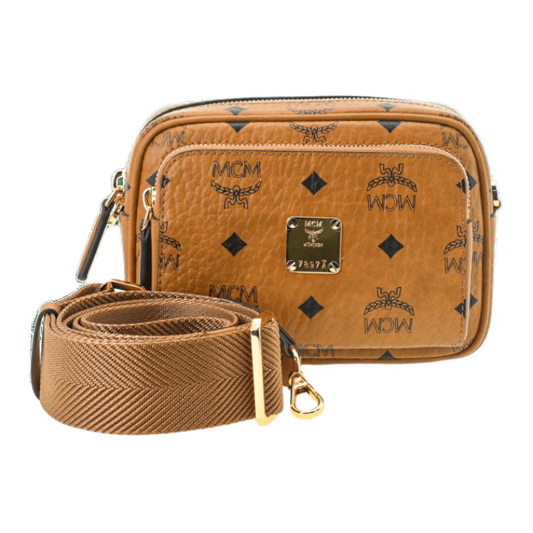 

MCM Сумка для фотоаппарата Klassik Visetos Coated Canvas, сумка через плечо, мини-сумка для женщин, коричнево-коньячного цвета