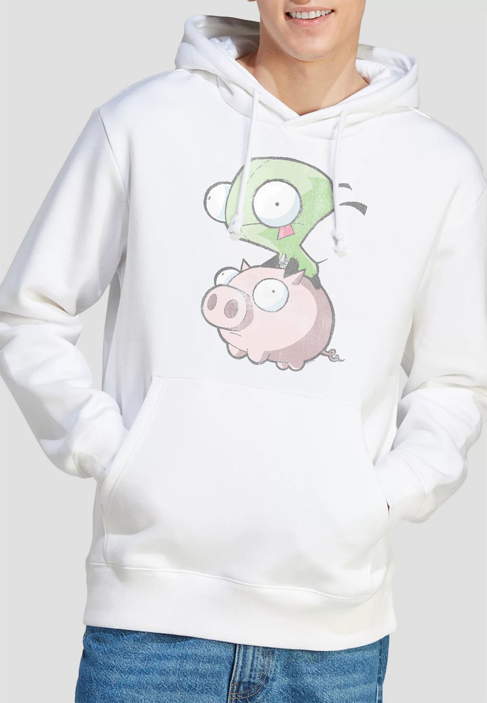 

Толстовка INVADER ZIM GIR AND PIG Cotton Soul, белый