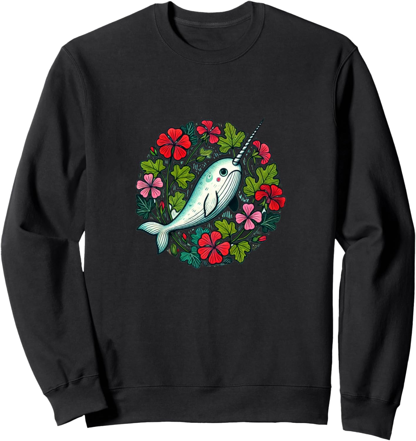 

Милая толстовка с изображением нарвала и океанского единорога Narwhal Lovers Snugg, черный