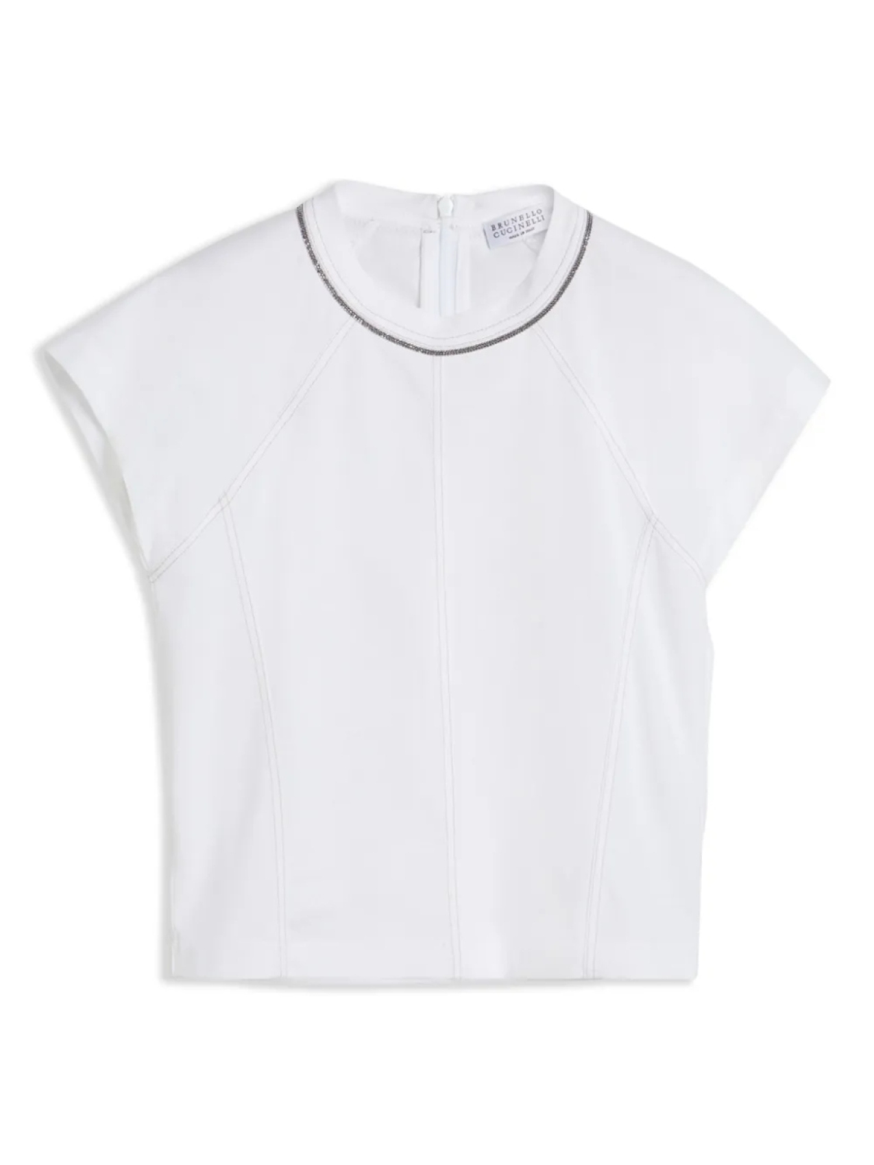 

Brunello Cucinelli Kids футболка с декором Monili, белый
