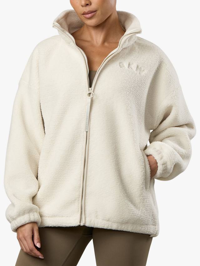 

Женская куртка Borg с полной застёжкой-молнией Gym King, Cream