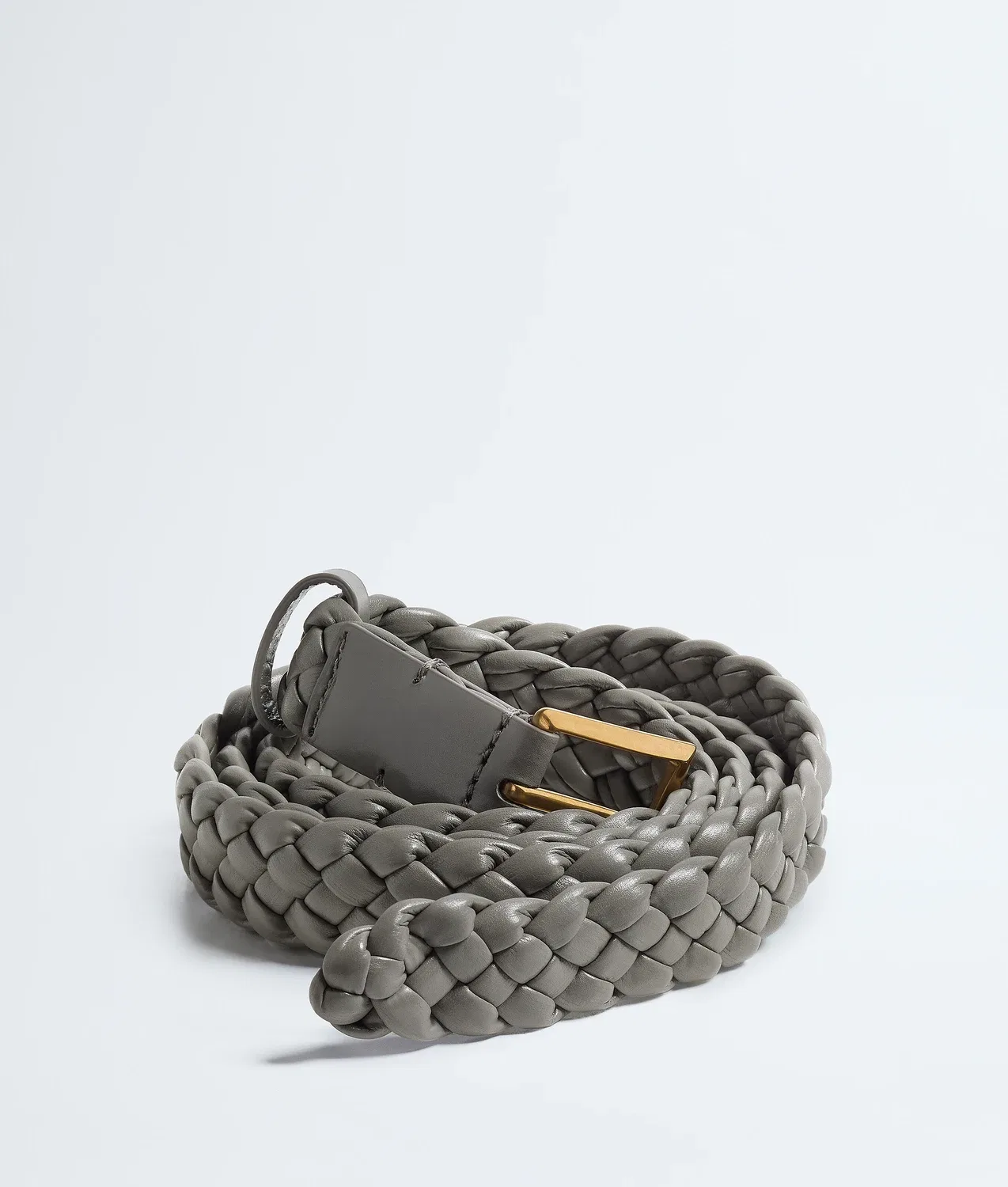 Пояс Со́ло BOTTEGA VENETA, серый — фото 3