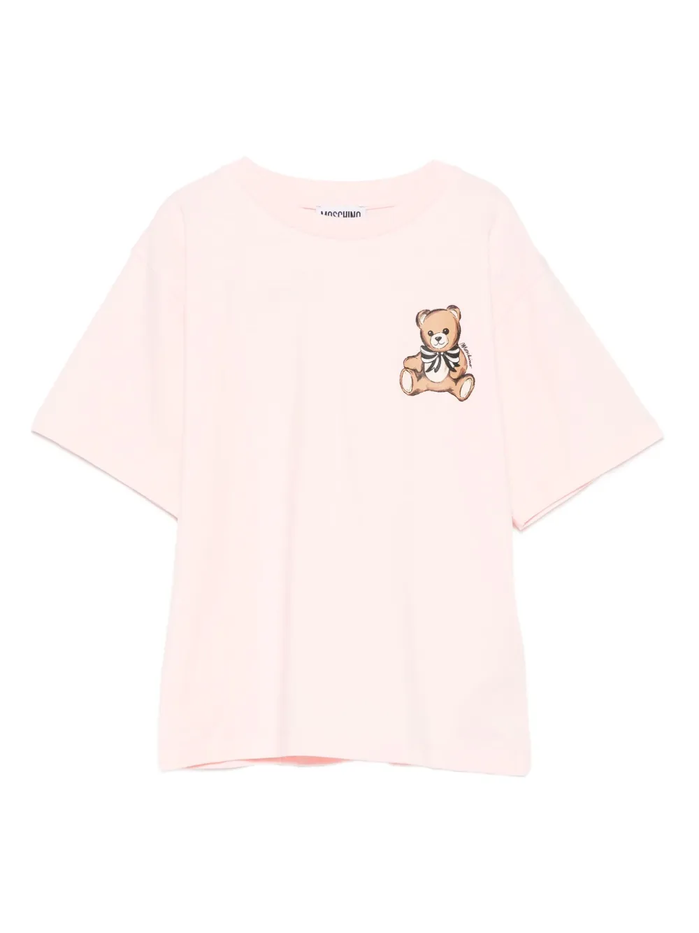

Футболка с принтом Teddy Moschino Kids, розовый
